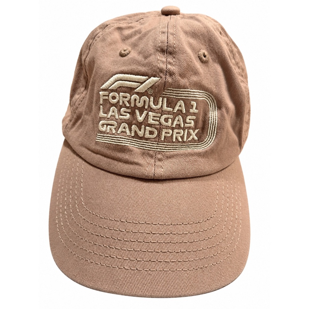 Formula 1 Las Vegas Grand Prix F1 Hat Mauve Pink Embroidered Dad Cap Adjustable